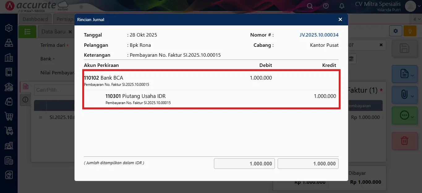 mencatat penjualan gift voucher
